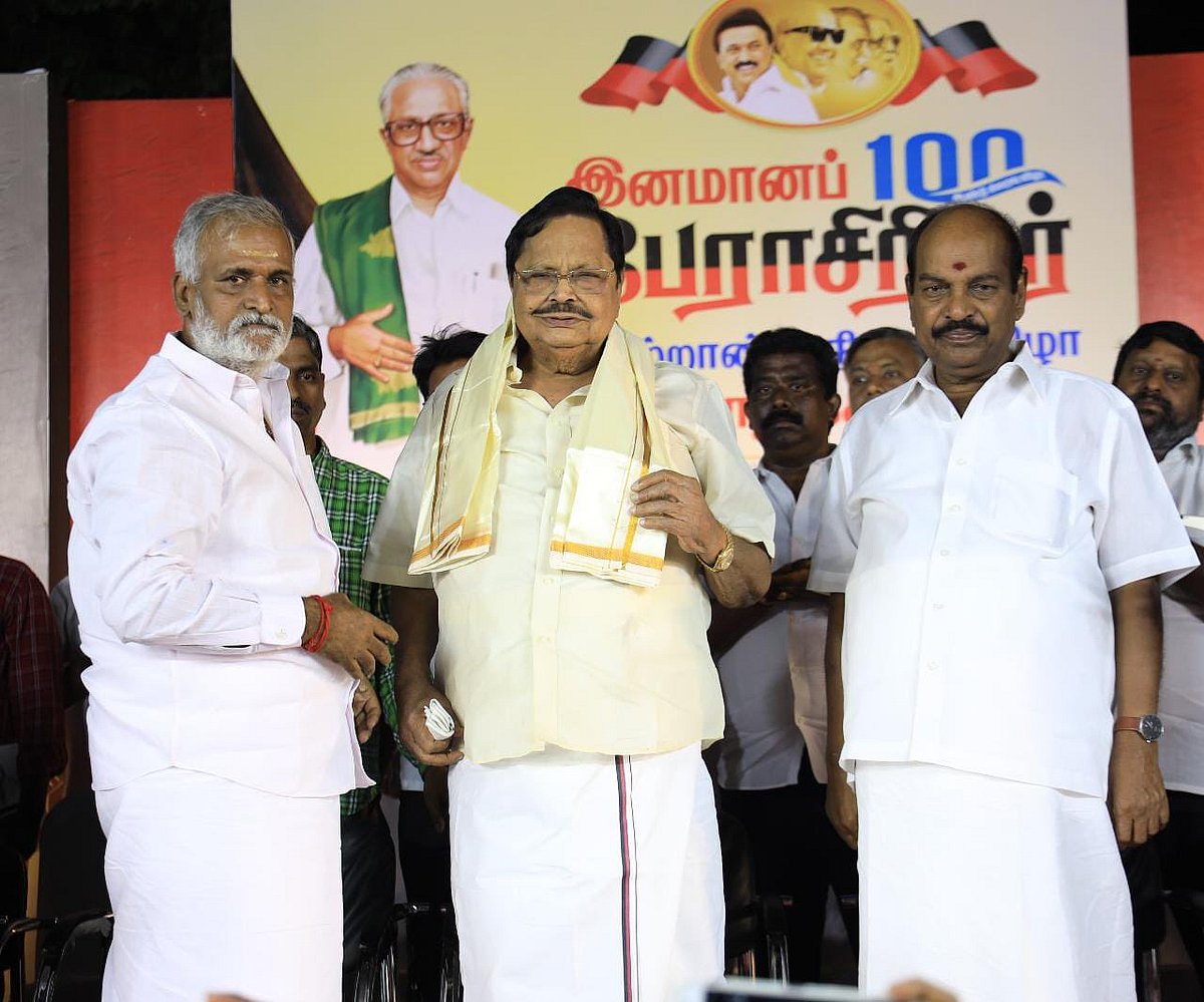 “எவ்வளவு காலம் என தெரியாது.. இருக்கும் காலம் வரை கழகத்திற்கு உழைப்பேன்” : அமைச்சர் துரைமுருகன் உருக்கம் !