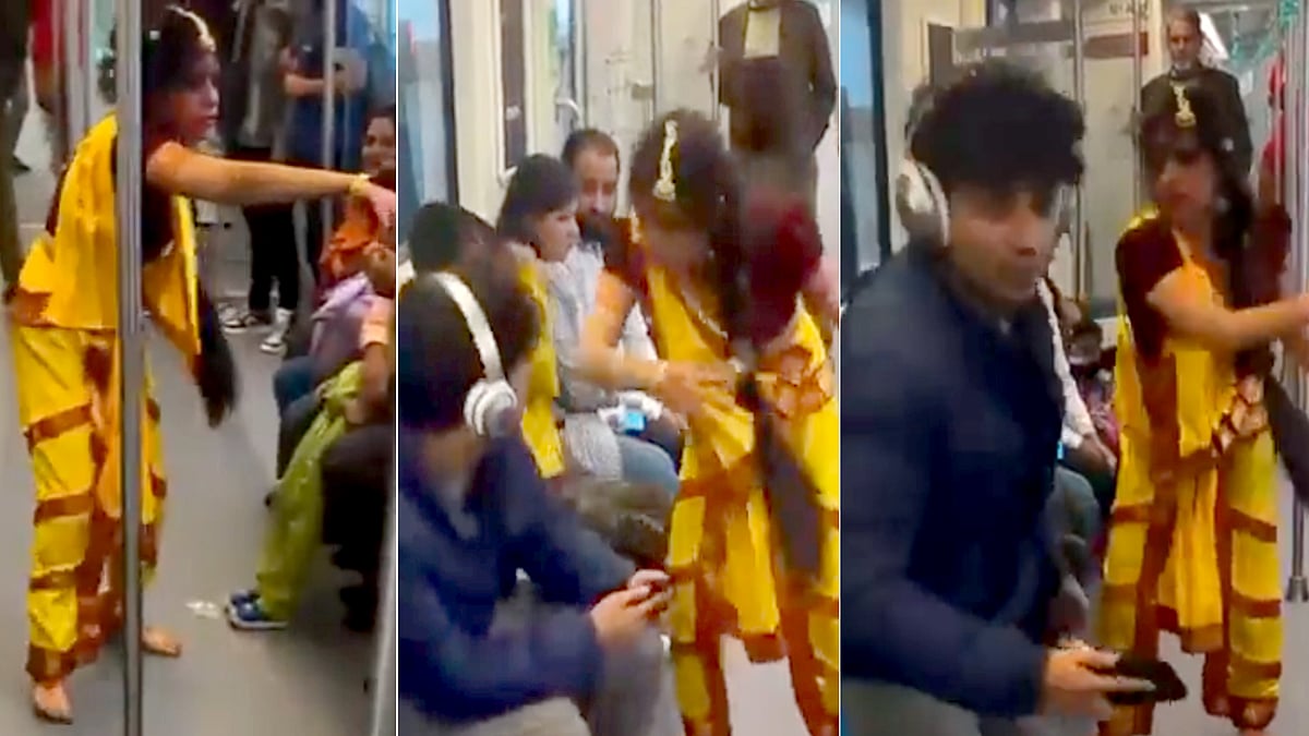 ‘லக லக லக..’ - மெட்ரோ ரயிலுக்குள் புகுந்த ‘சந்திரமுகி’: “இதுக்கா இப்படி ஒரு Getup” -அதிர்ச்சியில் பயணிகள்