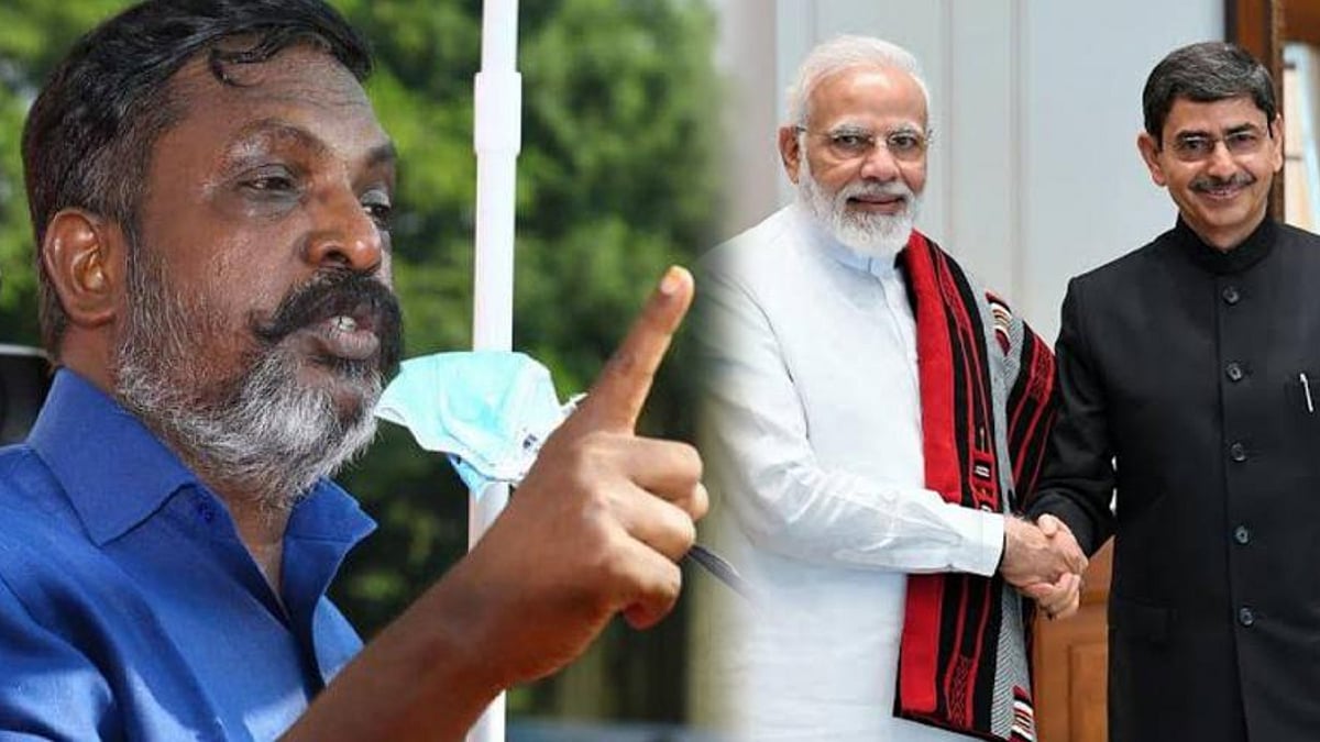 R.N. ரவி என்பதைவிட R.S.S. ரவி என்பதே சரியாக இருக்கும் -தமிழ்நாடு ஆளுநரை காட்டமாக விமர்சித்த திருமாவளவன் !