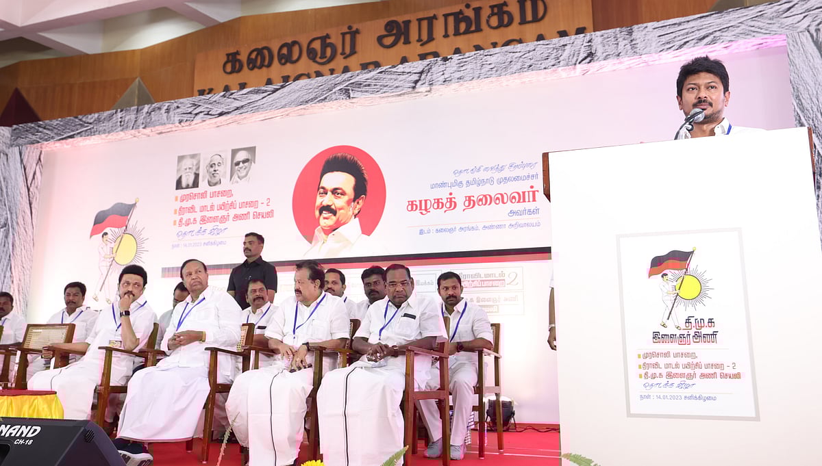 “இளைஞரணி வரலாற்றை  பாதுகாக்க வேண்டிய பொறுப்பு உதயநிதியிடம் இருக்கிறது” : முதல்வர் மு.க.ஸ்டாலின் பேச்சு!