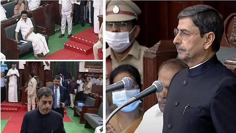 எதிர்ப்புக்கு பணிந்த ஆளுநர்.. பொங்கல் விழா பேனரில் இடம் பெற்ற 'தமிழ்நாடு' வாசகம் மற்றும் இலச்சினை!