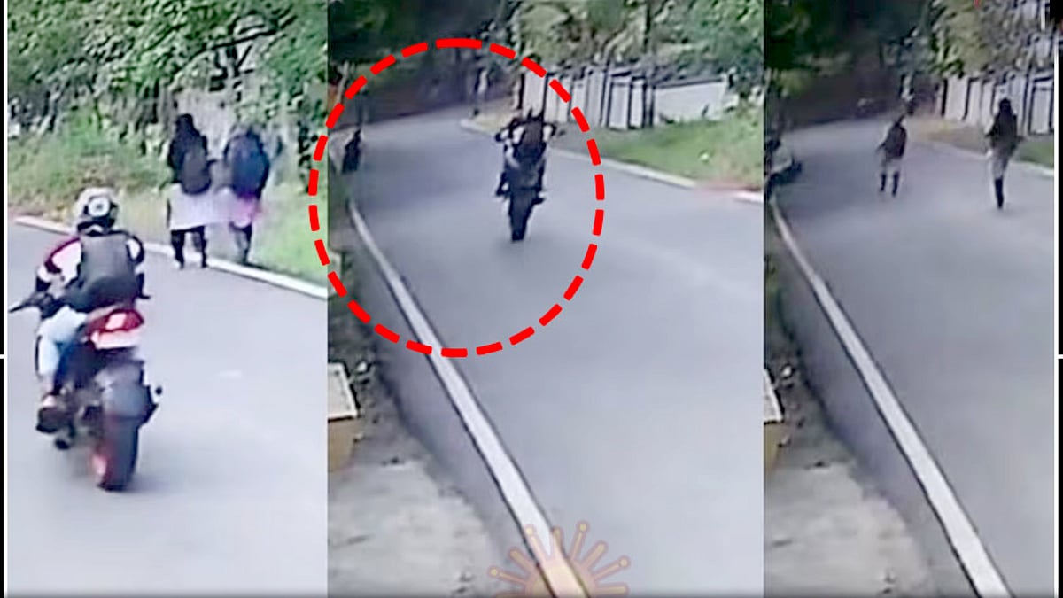 சாலையின் ஓரத்தில் நடந்து சென்ற மாணவி.. மாஸ் காட்டுகிறேன் என இளைஞர் செய்த செயலால் ஏற்பட்ட விபரீதம் !