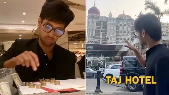 'இந்தாங்க காசு'..  தாஜ் ஹோட்டலை அதிரவைத்த இளைஞர்: இணைய வாசிகளிடம் வரவேற்பு பெற்று வரும் வீடியோ!