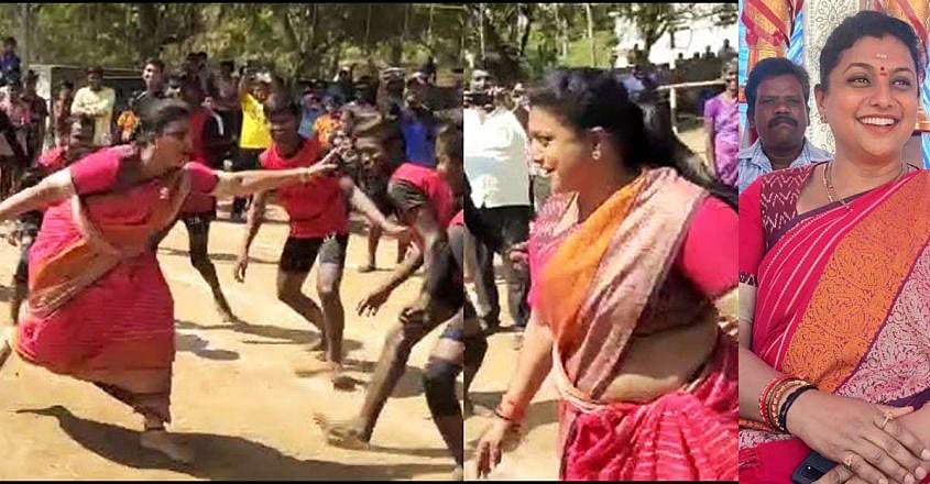 அமைச்சர் ரோஜா செருப்பை கையில் எடுத்து வந்த ஊழியர்.. பரவிய வீடியோவுக்கு ஊழியர் கொடுத்த விளக்கம் என்ன ?