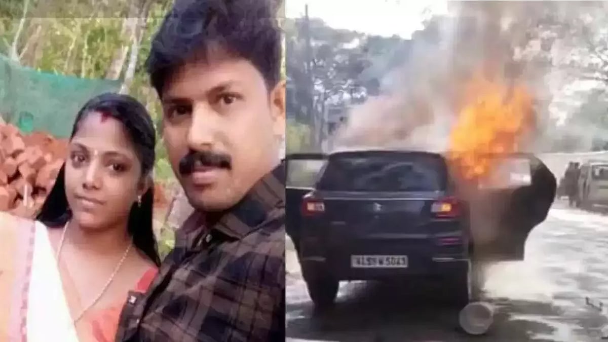 பிரசவ வலியால் துடிதுடித்த நிறைமாத கர்ப்பிணி.. திடீரென பற்றி எரிந்த கார்.. கேரள தம்பதிக்கு நேர்ந்த சோகம் !