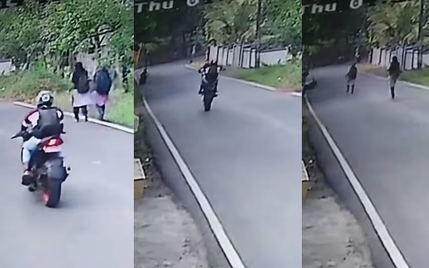 சாலையின் ஓரத்தில் நடந்து சென்ற மாணவி.. மாஸ் காட்டுகிறேன் என இளைஞர் செய்த செயலால் ஏற்பட்ட விபரீதம் !