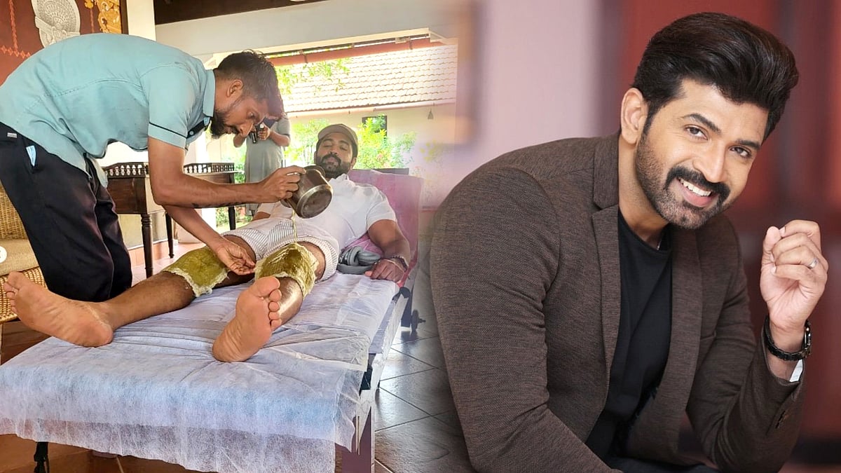 முழங்காலில் கட்டு.. அருண் விஜய்க்கு ஆயுர்வேத சிகிச்சையா..! - வெளியான புகைப்படத்தால் ரசிகர்கள் அதிர்ச்சி !
