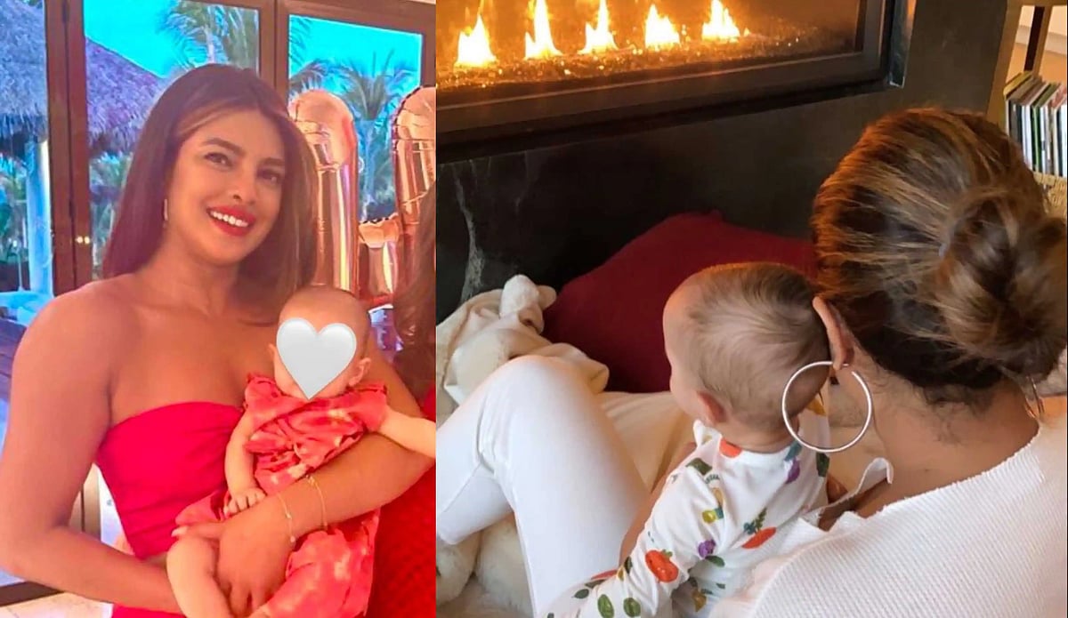 வாடகை தாய் மூலம் பிறந்த குழந்தை.. முதல் முறை அறிமுகப்படுத்திய பிரியங்கா சோப்ரா.. “எப்படி ஒரு போஸ் !”