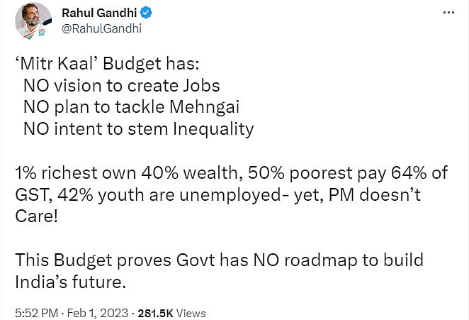 எதிர்கட்சியிலிருந்து சொந்த கட்சி வரை.. ஒன்றிய பட்ஜெட்டை கிழித்து தள்ளும் அரசியல் தலைவர்கள் !