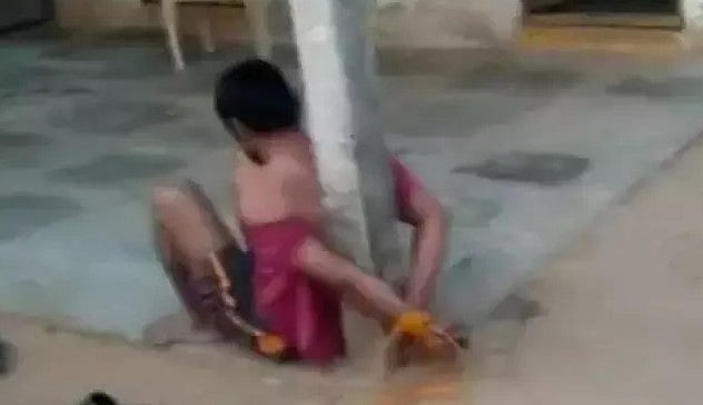 தந்தையை கம்பத்தில் கட்டிவைத்து அடித்த மகன்.. live Streamingல் பார்த்து ரசித்த காதலி: ஆந்திராவில் கொடூரம்