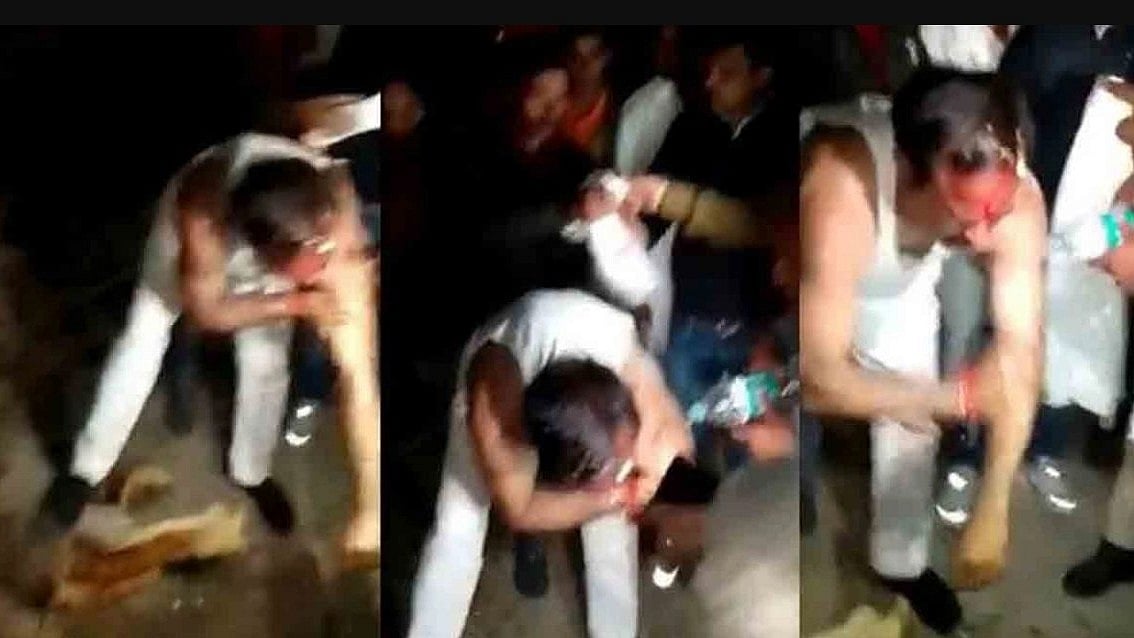 பொதுமக்கள் முன்பு திடீரென குர்தாவை கழற்றி உடலில் தண்ணீர் ஊற்றிக் கொண்ட BJP அமைச்சர்.. காரணம் என்ன? 