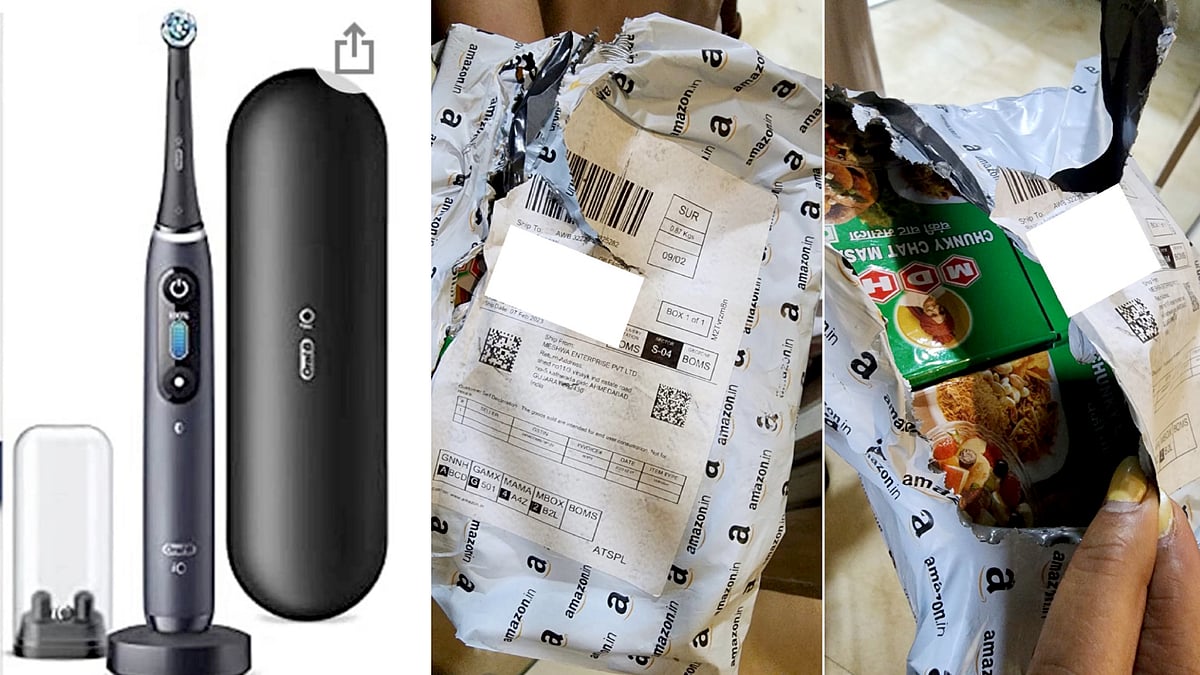 பல்லு தேய்க்க ரூ.12000-க்கு E-Brush ஆர்டர் செய்த பெண்.. 4 பெட்டி மசாலாவை டெலிவரி செய்த அமேசான்.. 