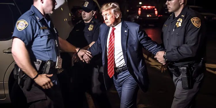 டிரம்ப்பை தெருவில் இழுத்துச்சென்ற போலிஸார்.. இணையத்தில் பரவும் புகைப்படம்.. உண்மை நிலை என்ன ? 