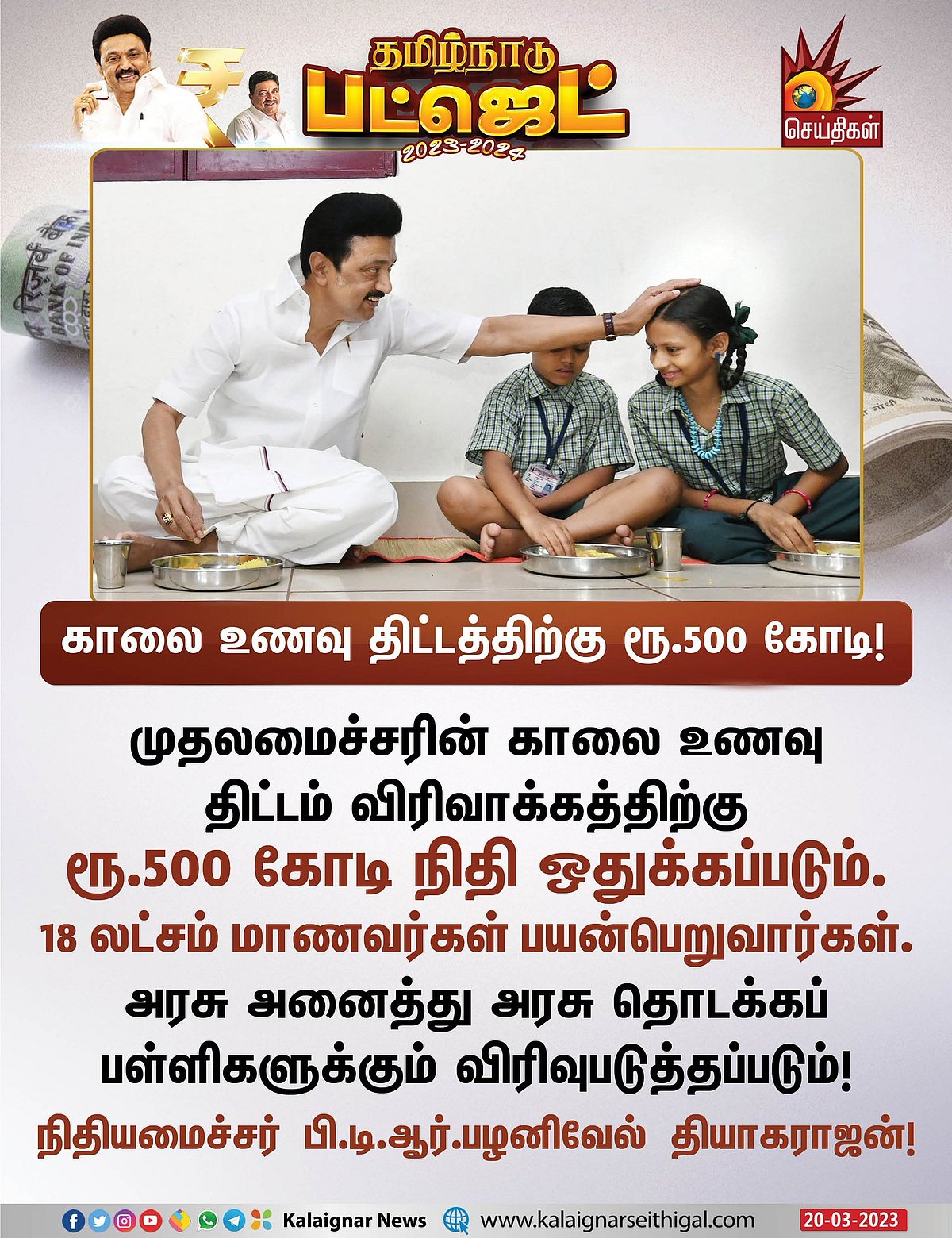 #TNBUDGET2023 : அனைவரையும் உள்ளடக்கிய வளர்ச்சி.. எந்தெந்த துறைக்கு எவ்வளவு நிதி ஒதுக்கீடு? முழு விவரம்!