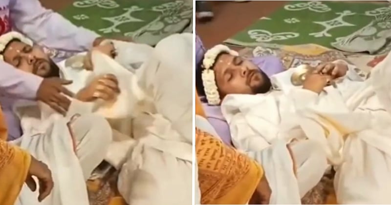 அசாமில் மதுபோதையில் மனமேடையிலே மணமகன்