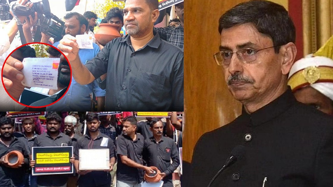 ஆன்லைன் ரம்மியால் தற்கொலை செய்தவர்களின் சாம்பலை ஆளுநருக்கு அனுப்பி போராட்டம்: த.பெ.தி.க அமைப்பினர் ஆவேசம்