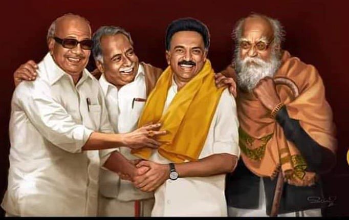 சீனாவிலும்  பட்டொளி வீசி பறக்கும் உதயசூரியன்.. எங்கு சென்றாலும் கொள்கை மாறாத உடன்பிறப்புகள்.. (VIDEO )