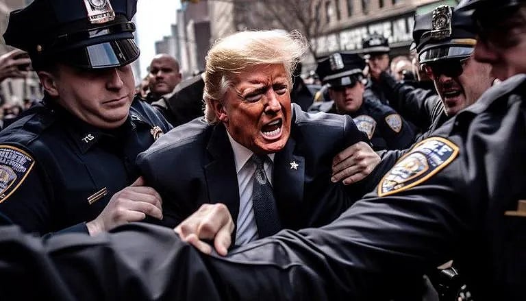 டிரம்ப்பை தெருவில் இழுத்துச்சென்ற போலிஸார்.. இணையத்தில் பரவும் புகைப்படம்.. உண்மை நிலை என்ன ? 