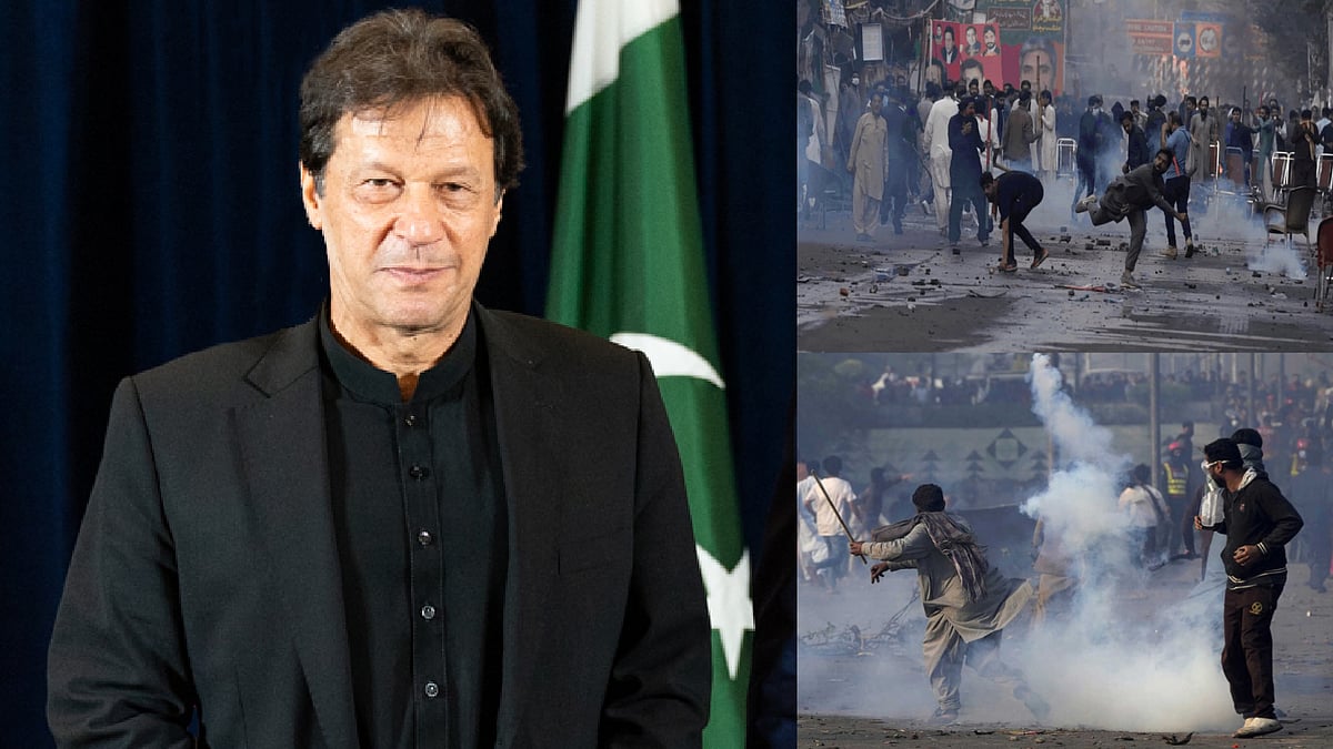 இம்ரான் கான் வீட்டு கதவு புல்டோசர் மூலம் இடிப்பு.. 10 ஆயிரம் போலிஸாரால் அடித்து விரட்டப்பட்ட தொண்டர்கள் !