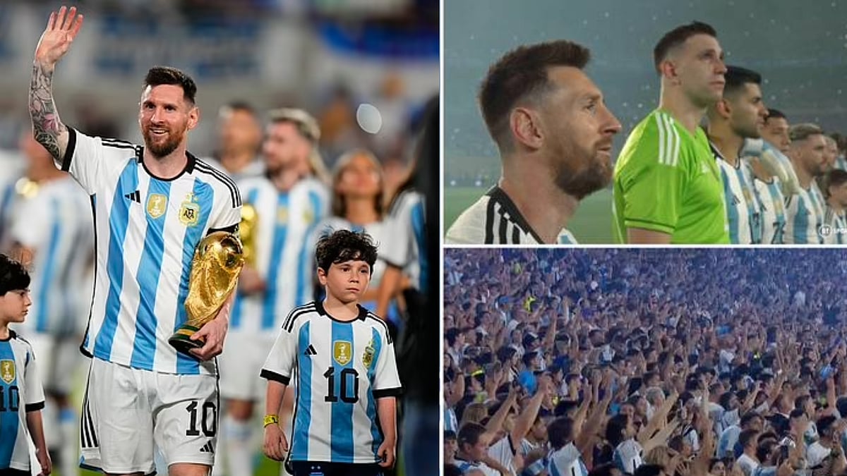 Messi.. Messi.. 80 ஆயிரம் ரசிகர்களின் முழக்கத்தால் அதிர்ந்த மைதானம்.. உணர்ச்சிகரமான Goosebumps தருணம் !