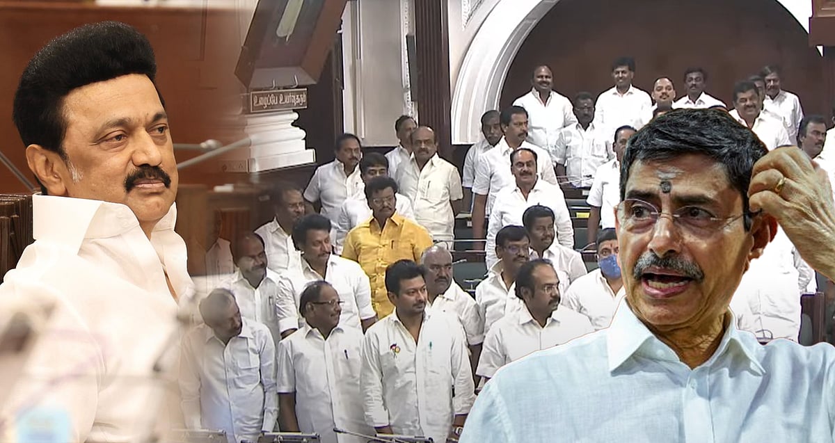 “இடைஞ்சல் தர நினைத்தால் கைகட்டி வேடிக்கை பார்க்க மாட்டோம்..”: சட்டபேரவையில் ஆளுநரை எச்சரித்த முதலமைச்சர்!