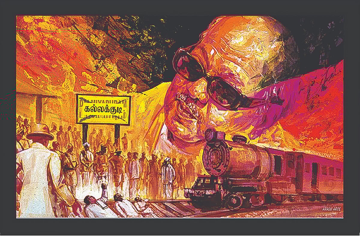 “தண்டவாளத்தில் தலைவன் தலை.. ரத்தத்தில் கல்லக்குடி பெயர்”: மெய்சிலிர்க்க வைக்கும் கலைஞரின் போராட்ட வரலாறு!