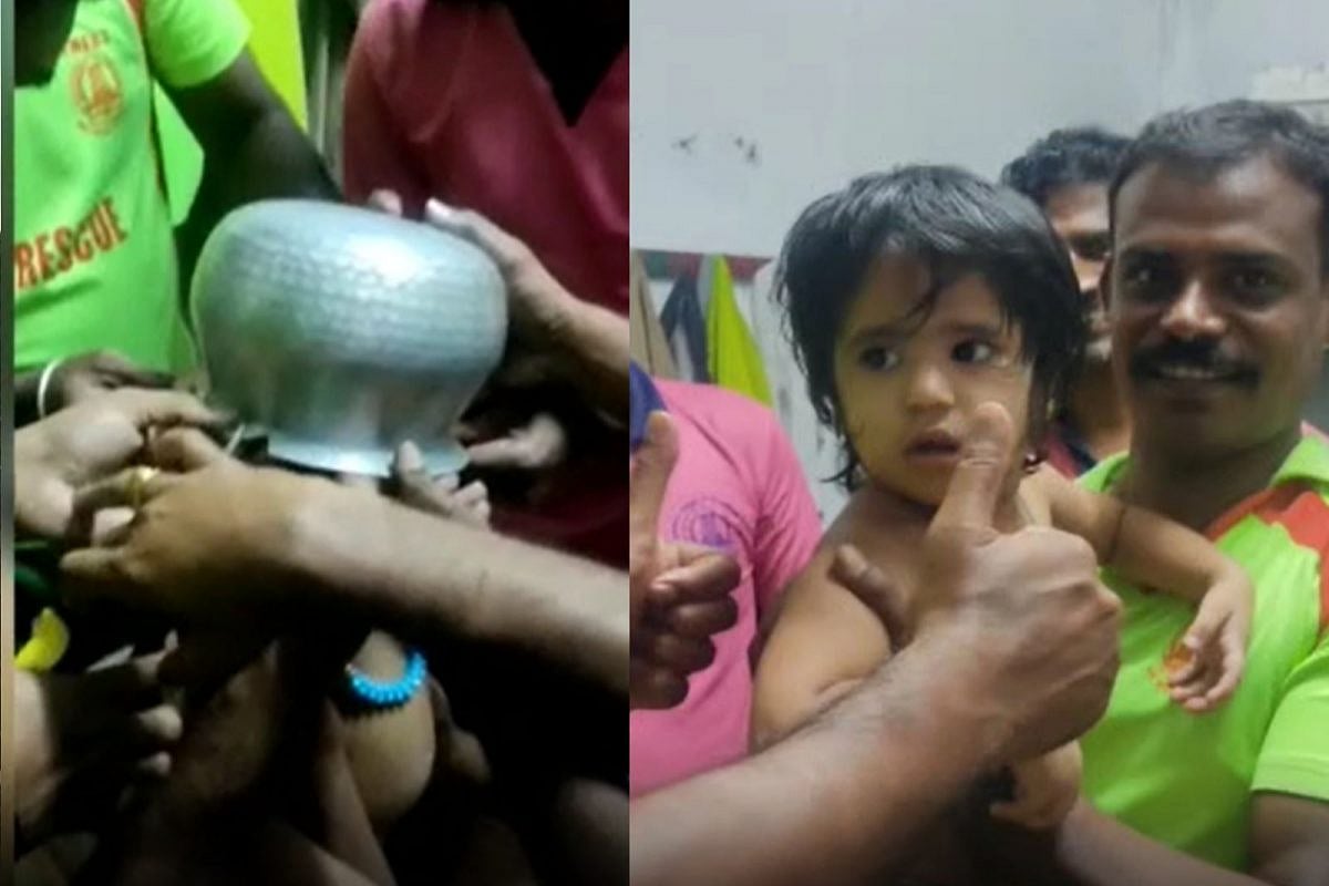 கடந்த ஆண்டு 2 வயது குழந்தையின் தலையில் சிக்கிய அலுமினிய பாத்திரம்