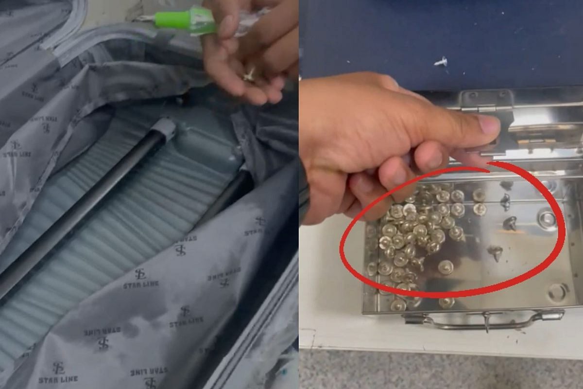 தங்கத்தை உருக்கி ஸ்க்ரூ.. டிராலி பெட்டியில் பொருத்தி கடத்தல்.. துபாயில் இருந்து இந்தியா வந்த பயணி கைது !