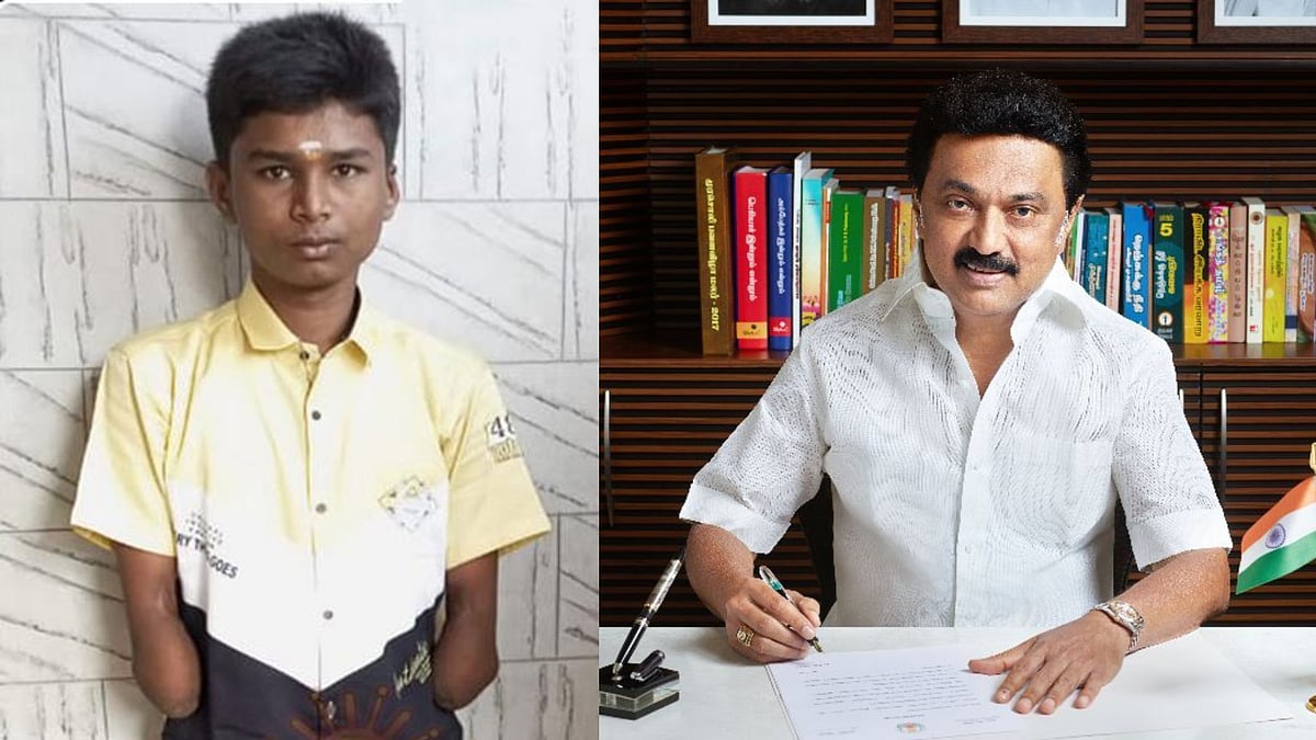 பொதுத்தேர்வில் பள்ளியில் முதல் மதிப்பெண் பெற்ற மாணவருக்கு கைகள் பொருத்திட முதலமைச்சர் ஆணை ! 