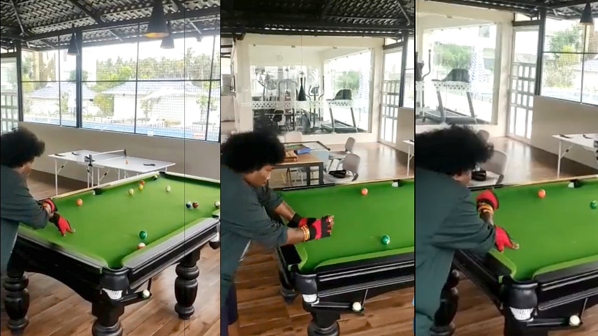 ஸ்னூக்கர் பந்துகளை வைத்து கோலி விளையாட்டு.. நடிகர் யோகி பாபு செய்த குசும்பு வீடியோ வைரல் !