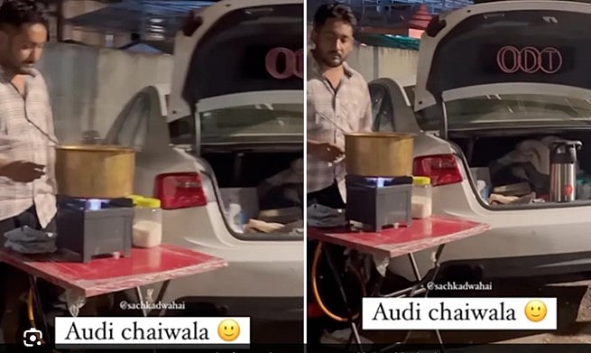 டீ கடையாக மாறிய Audi கார்.. தினமும் டீ விற்று வரும் 2 இளைஞர்கள்: எங்குத் தெரியுமா?