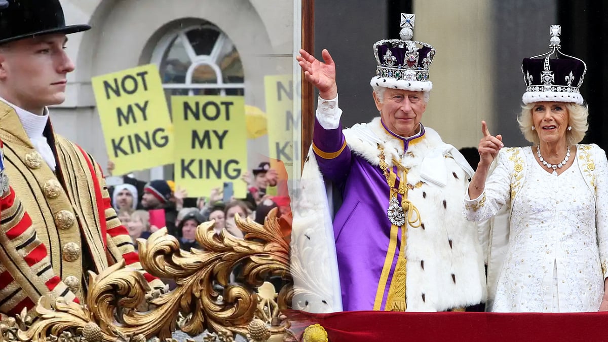 பிரிட்டனின் புது மன்னருக்கு பிரிட்டன் மக்களே எதிர்ப்பு.. ஊர்வலத்தில் கோஷமெழுப்பிய எதிர்ப்பாளர்கள் கைது ! 