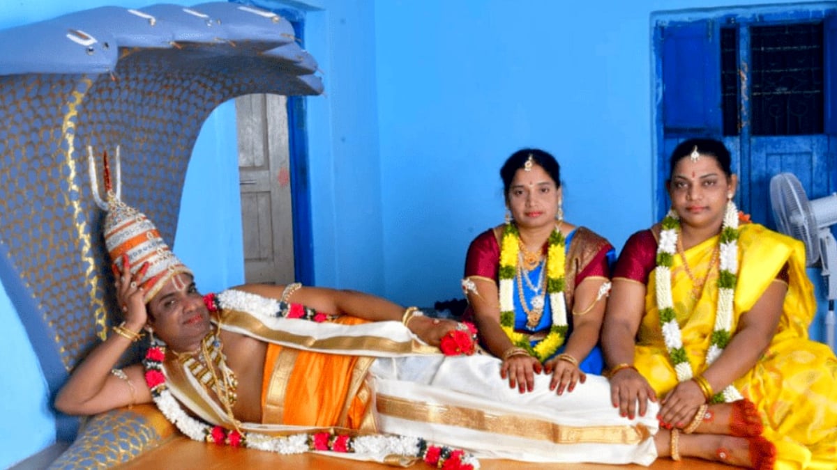 திருவண்ணாமலை TO தெலங்கானா.. பள்ளிகொண்ட பெருமாளாக நடித்த போலி சாமியார் 2 மனைவிகளுடன் அதிரடி கைது !