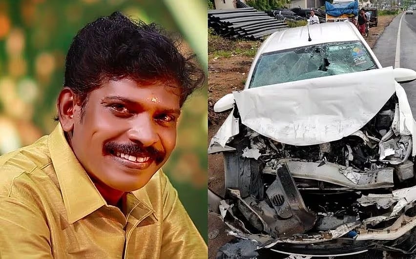 நேருக்கு நேர் மோதிய கார் - சரக்கு லாரி.. அதிகாலை நடந்த கோர விபத்தில் பிரபல நகைச்சுவை நடிகர் மரணம் !