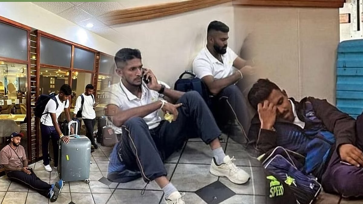 வெளிநாடு சென்று நடுரோட்டில் படுத்துக்கிடந்த இலங்கை கிரிக்கெட் வீரர்கள்.. வைரலான புகைப்படத்தால் அதிர்ச்சி!