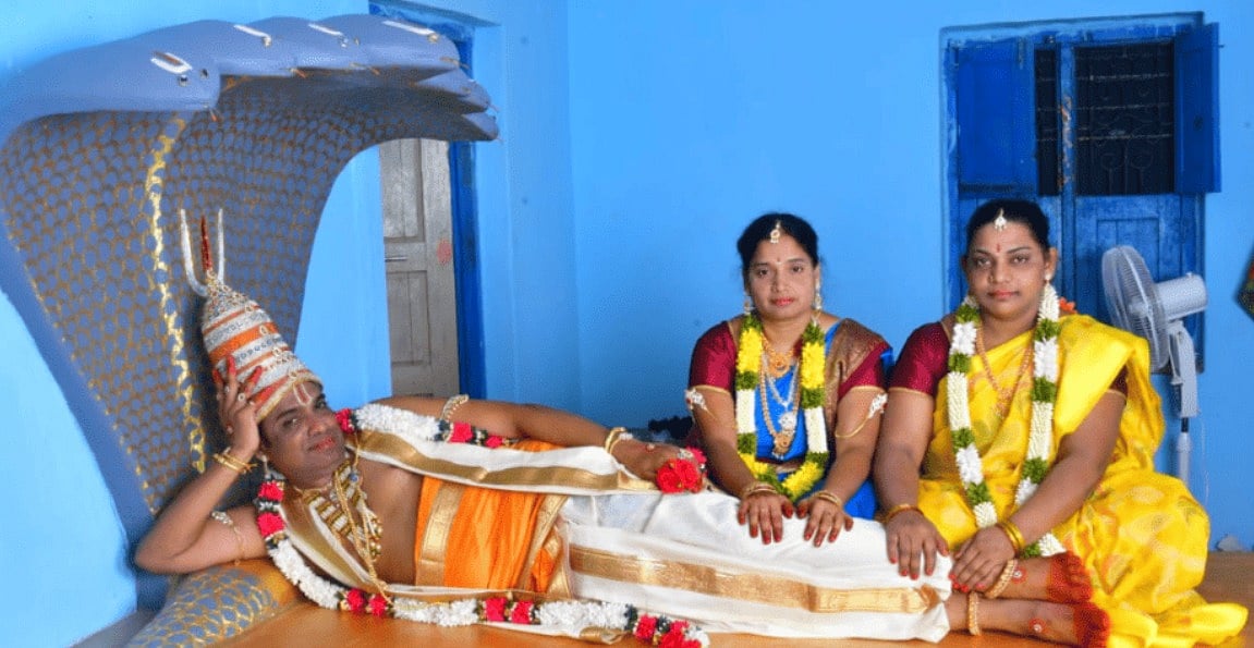 திருவண்ணாமலை TO தெலங்கானா.. பள்ளிகொண்ட பெருமாளாக நடித்த போலி சாமியார் 2 மனைவிகளுடன் அதிரடி கைது !