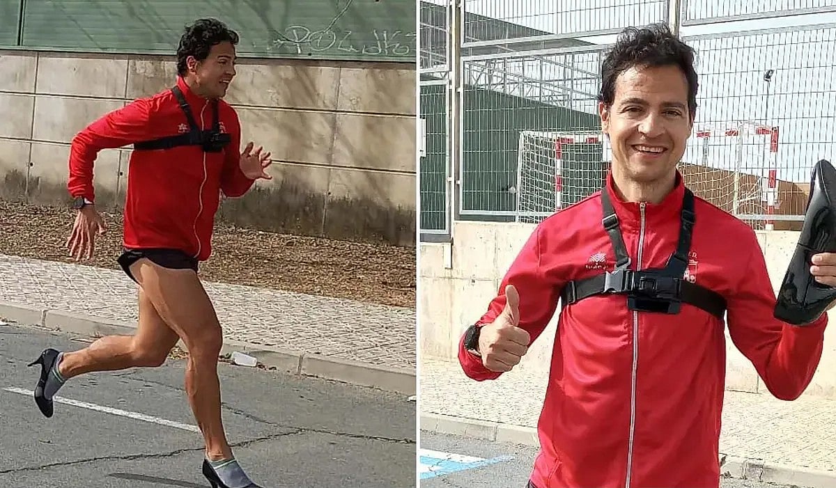 High Heels அணிந்து 100 மீட்டர் ஓட்டம்.. 12 வினாடிகளில் கடந்து சாதித்த சர்க்கரை நோயுள்ள ஸ்பெயின் வீரர்!