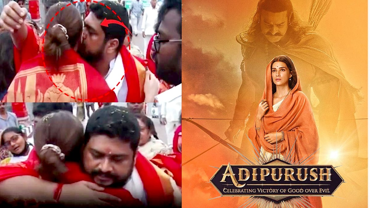 கோயிலில் வைத்து முத்தம்.. சர்ச்சையில் சிக்கிய ‘ஆதிபுருஷ்’ குழு.. கண்டனம் தெரிவிக்கும் பாஜக -பின்னணி என்ன?