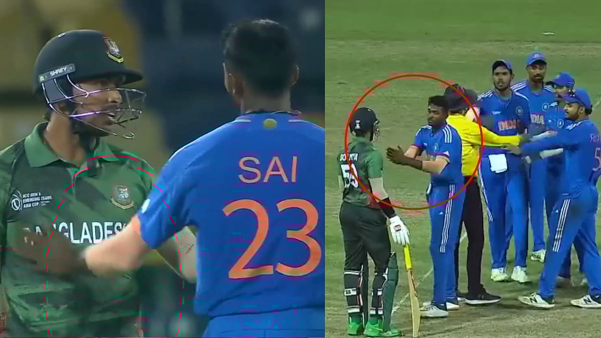 மோதிக்கொண்ட வீரர்கள்.. வங்கதேச வீரரை கையெடுத்து கும்பிட்ட தமிழ்நாடு வீரர்.. மைதானத்தில் நடந்தது என்ன ? 