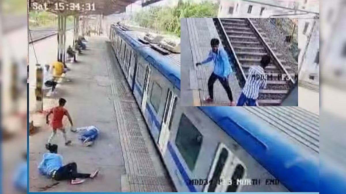 ரயில் பயணிகளே எச்சரிக்கை.. வேகமாக வந்த இரயில்.. Plat Form 3-ல் நின்ற இளைஞருக்கு நேர்ந்த சோகம் ! | CCTV