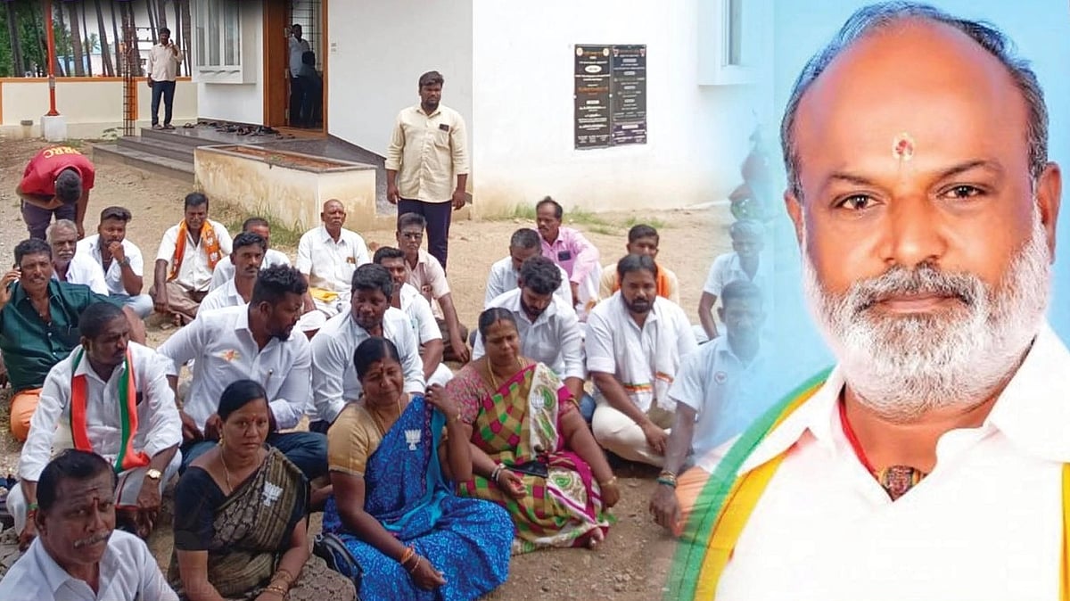 "பெண் நிர்வாகிகளிடம் ஆபாச பேச்சு”.. பா.ஜ.க மாவட்ட தலைவரை கண்டித்து போராட்டத்தில் ஈடுபட்ட தொண்டர்கள்!