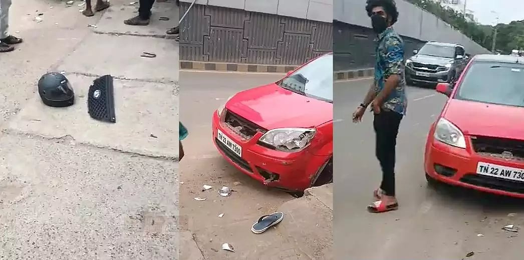 வேகமாக ஓட்டி வந்த கார்.. பைக் மீது இடித்து விபத்து.. மீண்டும் சர்ச்சையில் சிக்கிய யூடியூபர் TTF வாசன் ! 