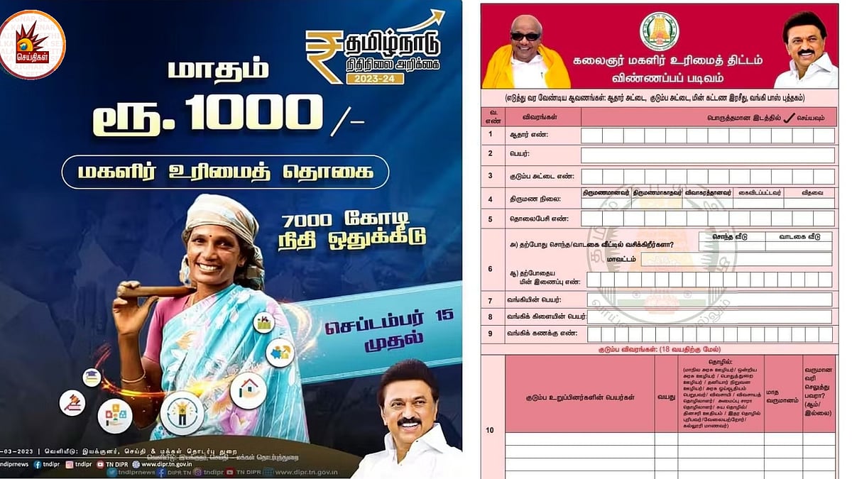 “கலைஞர் மகளிர் உரிமைத் தொகை திட்டம்” : ரூ.1000 பெறுவதற்கு விண்ணப்பிப்பது எப்படி ? முழு விவரம் !