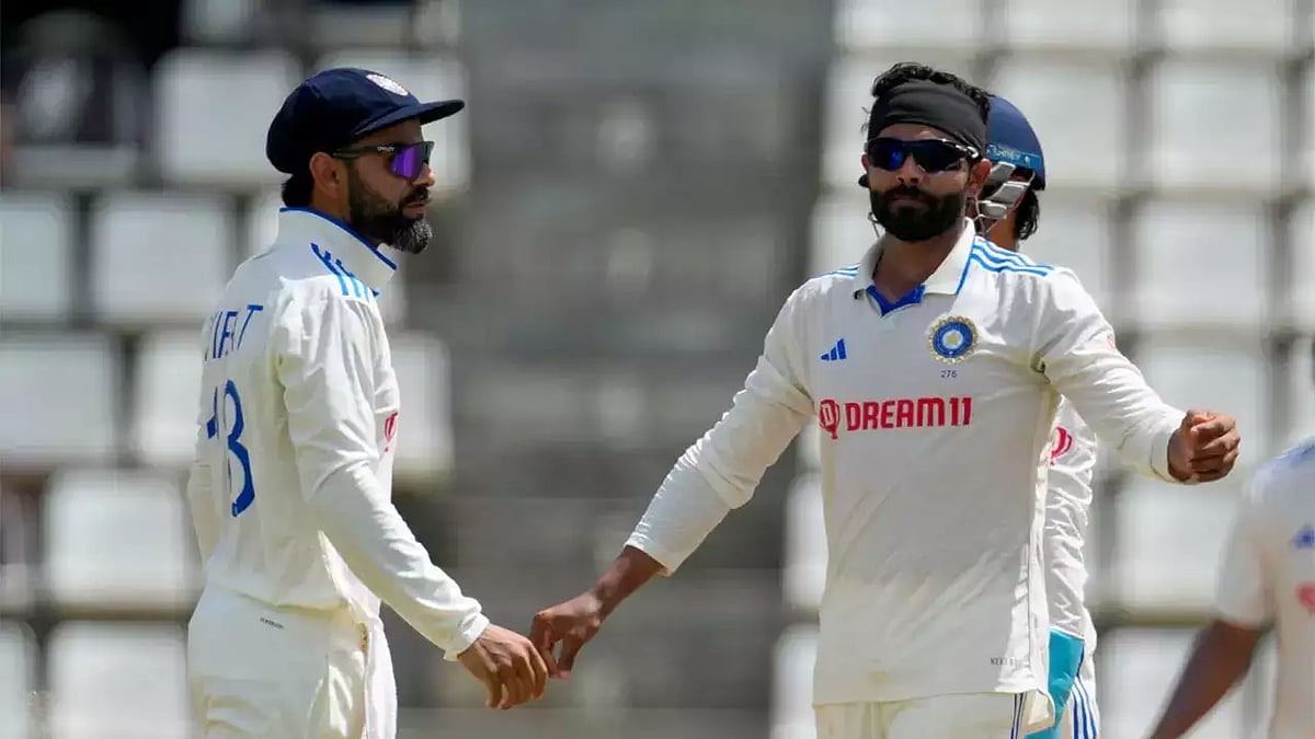 டிராவில் முடிந்த  இந்தியா - மேற்கிந்திய தீவுகள் போட்டி.. 1-0 என டெஸ்ட் தொடரை வென்ற இந்தியா ! 