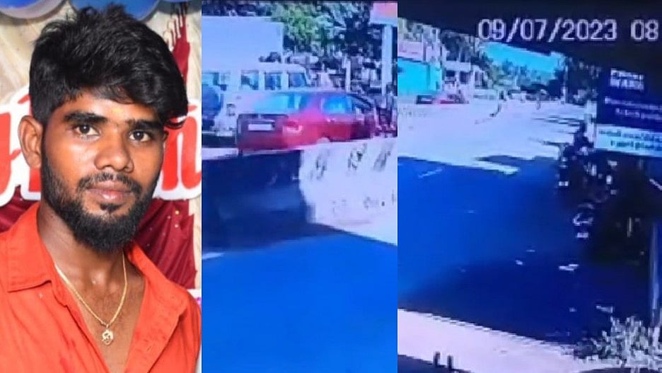 இன்டிகேட்டர் போடாமல் திரும்பியதால் வாக்குவாதம்: பைக் மீது மோதி இளைஞரை கொலை செய்த கார் ஓட்டுநர்! (Video)
