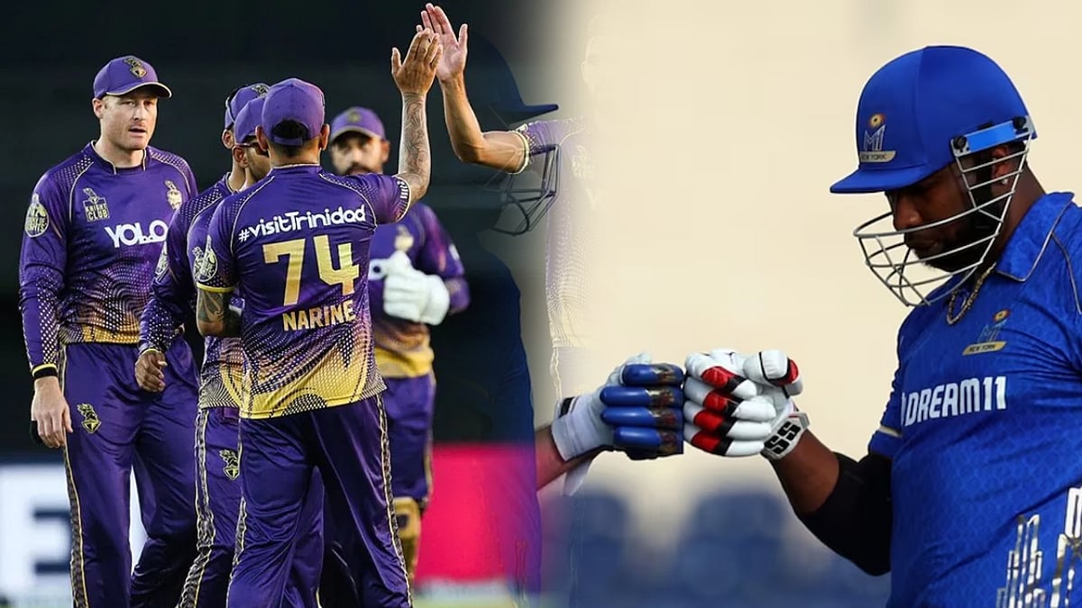 RCB-யின் சாதனையை 1 ரன்னில் தவறவிட்ட Knight Riders அணி.. அமெரிக்காவிலும் கெத்து காட்டும் MI அணி ! 