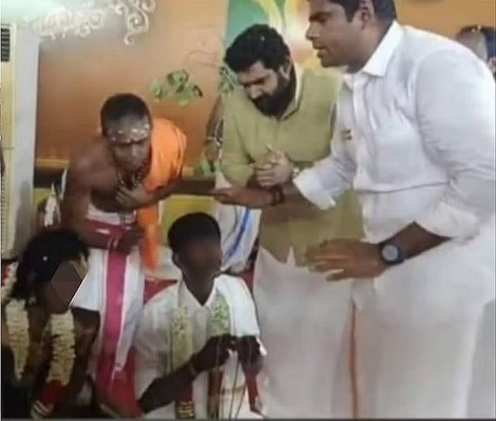 திருமணமான தம்பதிகளுக்கு மீண்டும் திருமணம் செய்து வைத்த அண்ணாமலை.. பாஜகவினரை வறுத்தெடுக்கும் நெட்டிசன்கள்!