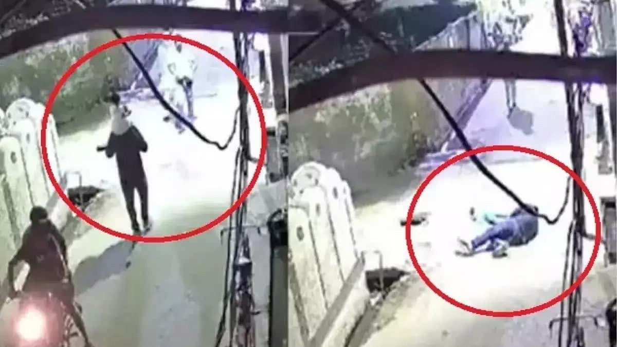 குழந்தையை தோளில் தூக்கிக்கொண்டு சென்ற தந்தை.. தலையில் துப்பாக்கியால் சுட்ட மர்ம கும்பல் - பகீர் வீடியோ!