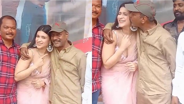 தில் ராஜு வெளியிட்ட டீசர் விழாவில் நடிகைக்கு முத்தமிட்ட இயக்குநர்.. குவியும் கண்டனங்கள் !