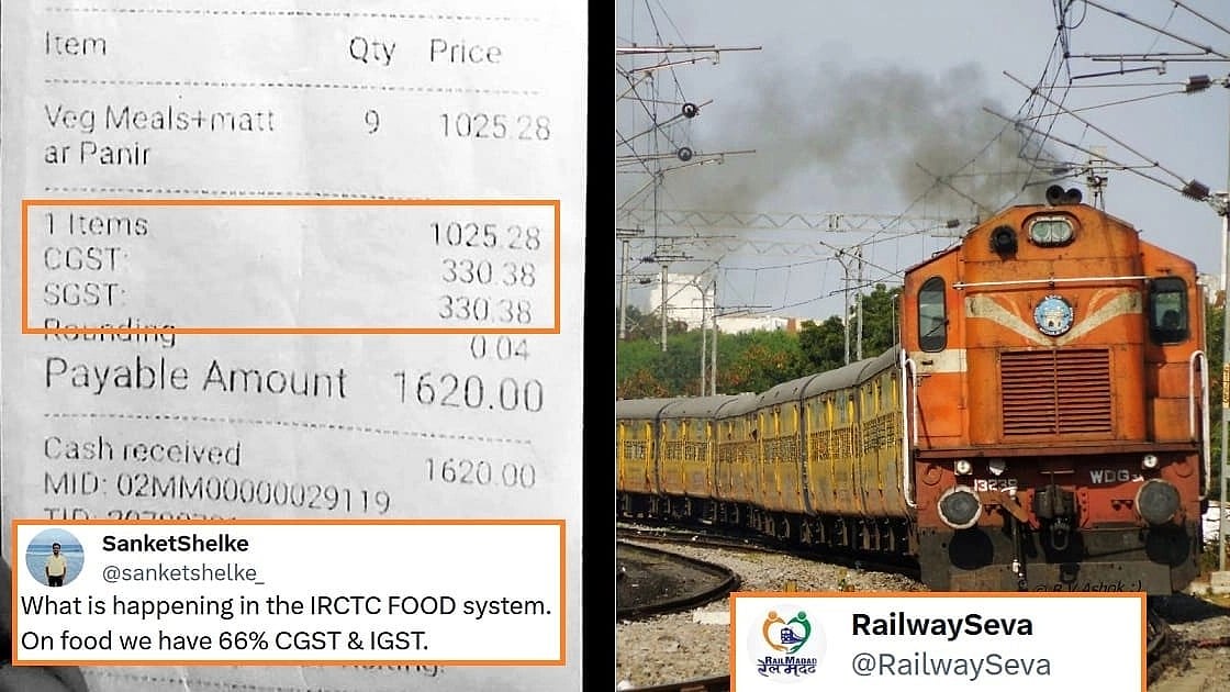 ரூ.1000 உணவுக்கு ரூ.660 GST.. கொந்தளித்த பயணி.. போட்டோவை வெளியிட்டு IRCTC-யிடம் கேள்வி !